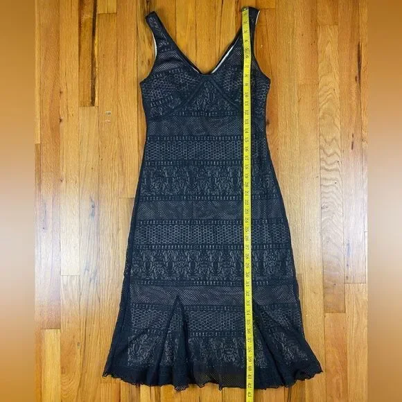 Ideology Black And Cream Mesh Net Dress Size M - Picture 3 of 7